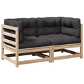 vidaXL 2 Piece Patio Sofa Set Solid Wood Pine