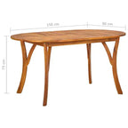 vidaXL Ensemble de salle à manger Bois d'acacia massif, résine tressée, acier revêtu par poudre