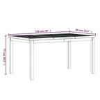 vidaXL Garden Dining Set Natural Wood Fine Sanded Teak Hardwood Standard