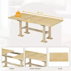 6 Pieces Dining Table Set with Bench for 6, Kitchen Table Set with Storage Drawer and 4 Upholstered Dining Chairs