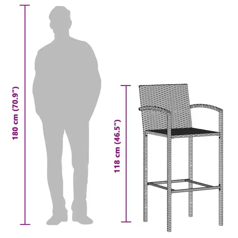 vidaXL Outdoor Bar Furniture Set