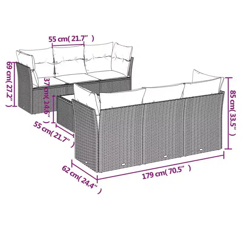 vidaXL Outdoor Furniture Set - Choose Your Color for the Patio