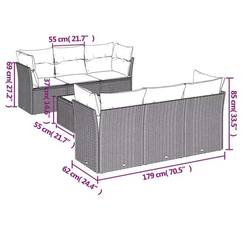 vidaXL Outdoor Furniture Set - Choose Your Color for the Patio