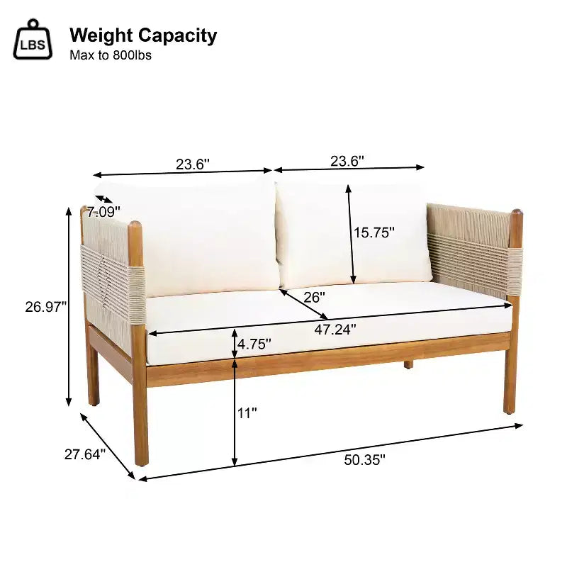 Christopher Knight Home Dahyun Modern 4 Piece Outdoor Acacia Wood Seating Set with Slatted Table