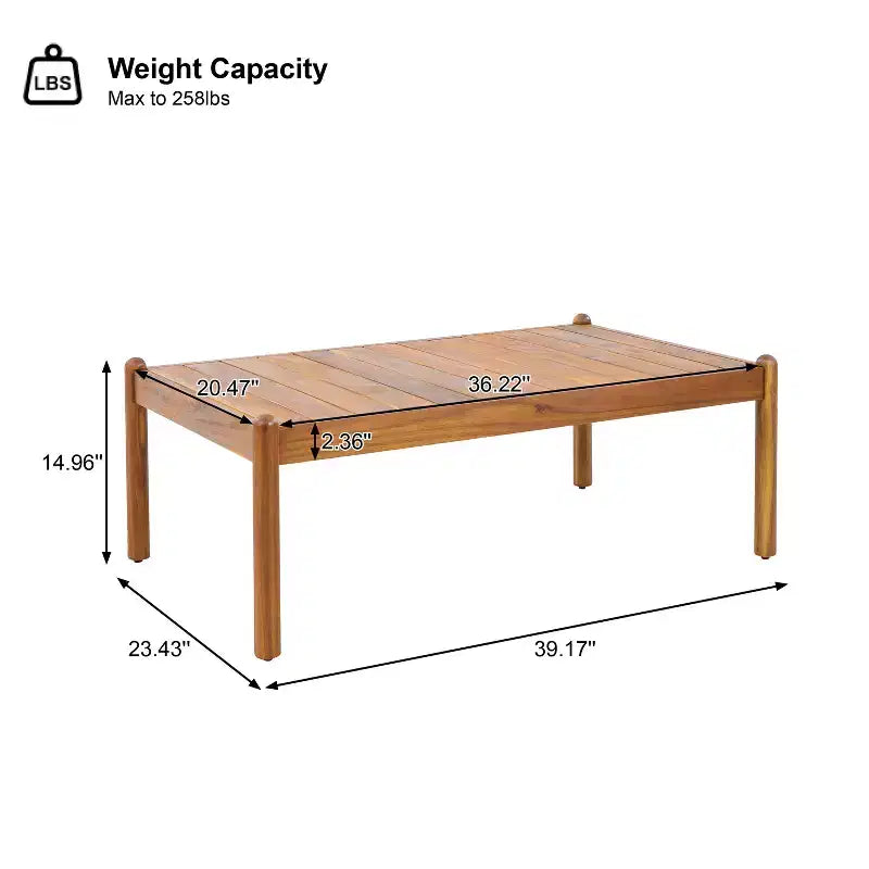 Christopher Knight Home Dahyun Modern 4 Piece Outdoor Acacia Wood Seating Set with Slatted Table
