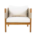 Christopher Knight Home Dahyun Modern 4 Piece Outdoor Acacia Wood Seating Set with Slatted Table