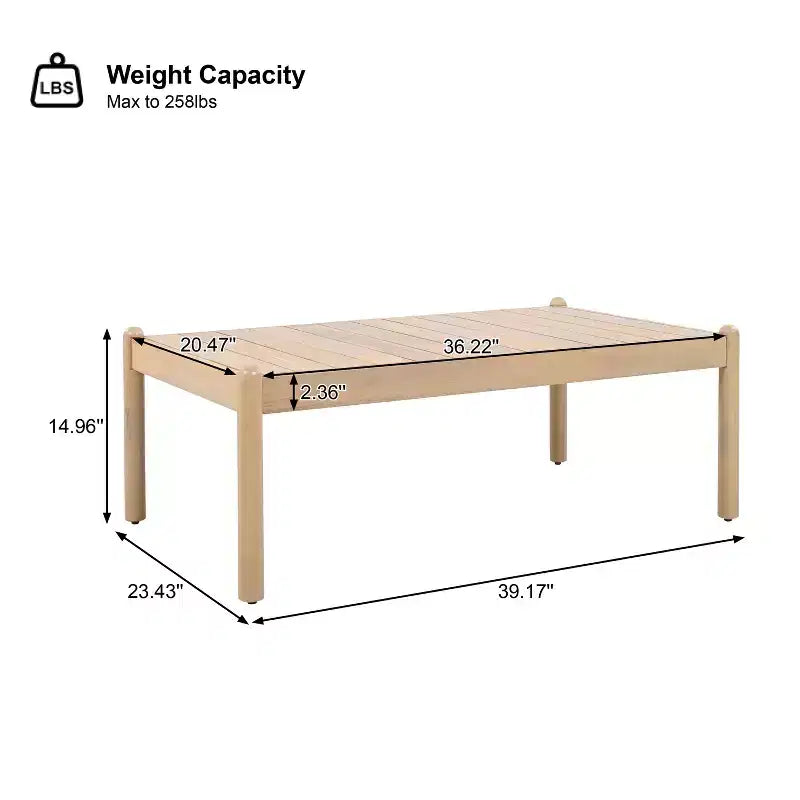 Christopher Knight Home Dahyun Modern 4 Piece Outdoor Acacia Wood Seating Set with Slatted Table