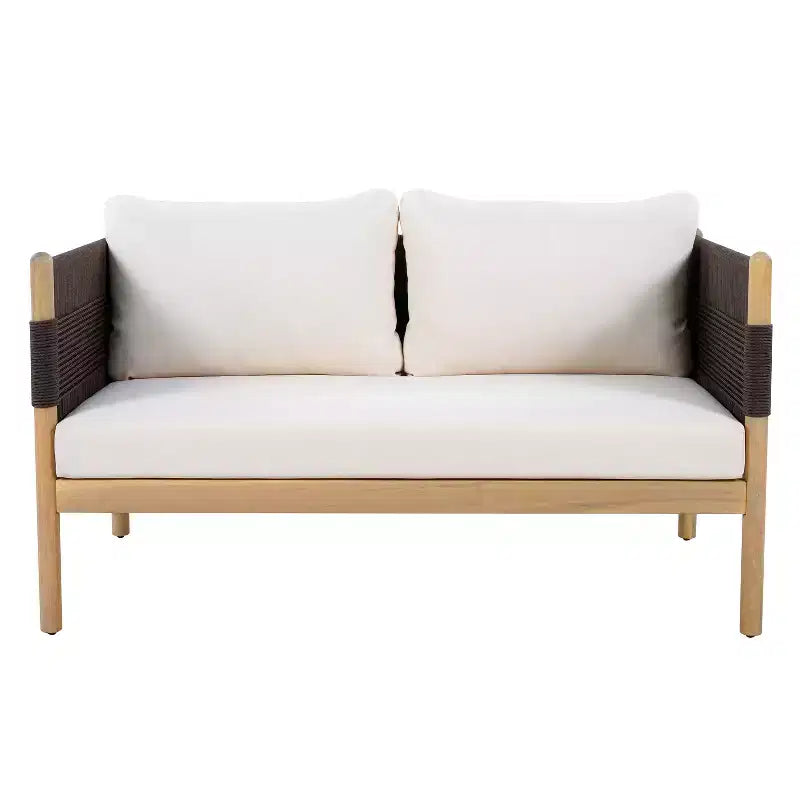 Christopher Knight Home Dahyun Modern 4 Piece Outdoor Acacia Wood Seating Set with Slatted Table