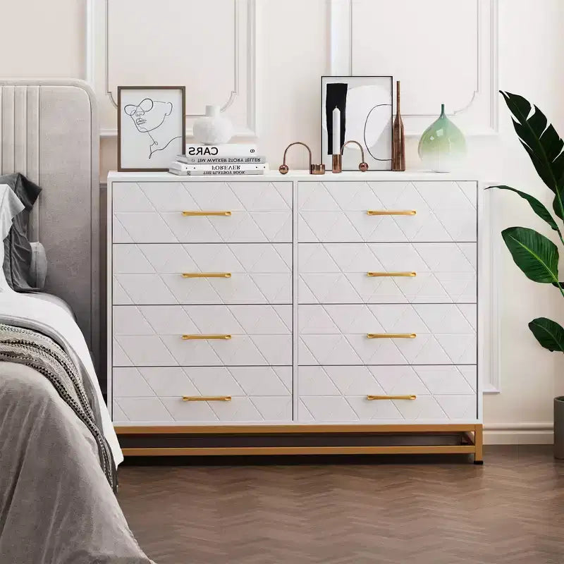 COZONY 36 Tall 8-Drawer Dresser Chest with Soft-Close Drawers, Modern Storage Organizer for Bedroom Closet Hallway