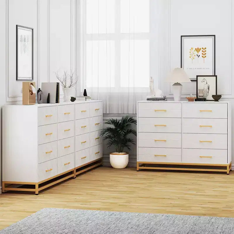 COZONY 36 Tall 8-Drawer Dresser Chest with Soft-Close Drawers, Modern Storage Organizer for Bedroom Closet Hallway