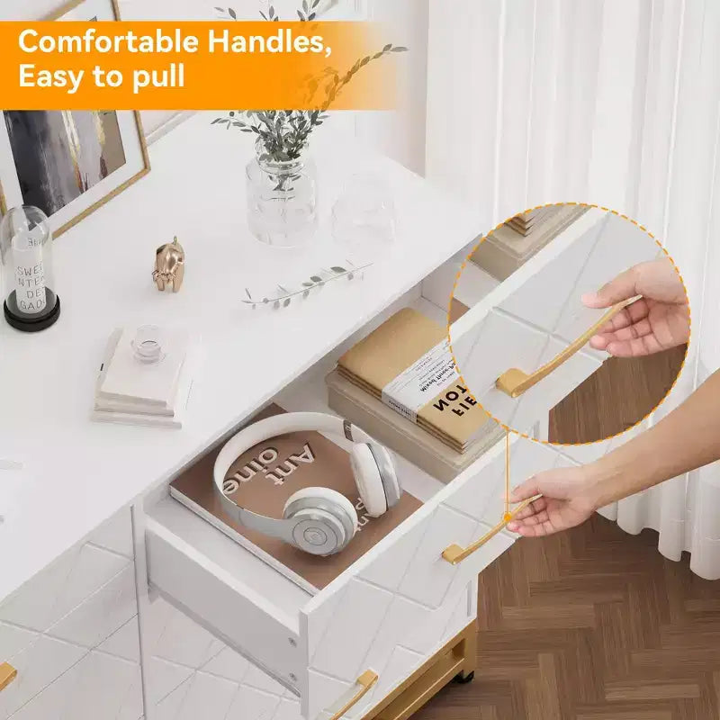 COZONY 36 Tall 8-Drawer Dresser Chest with Soft-Close Drawers, Modern Storage Organizer for Bedroom Closet Hallway