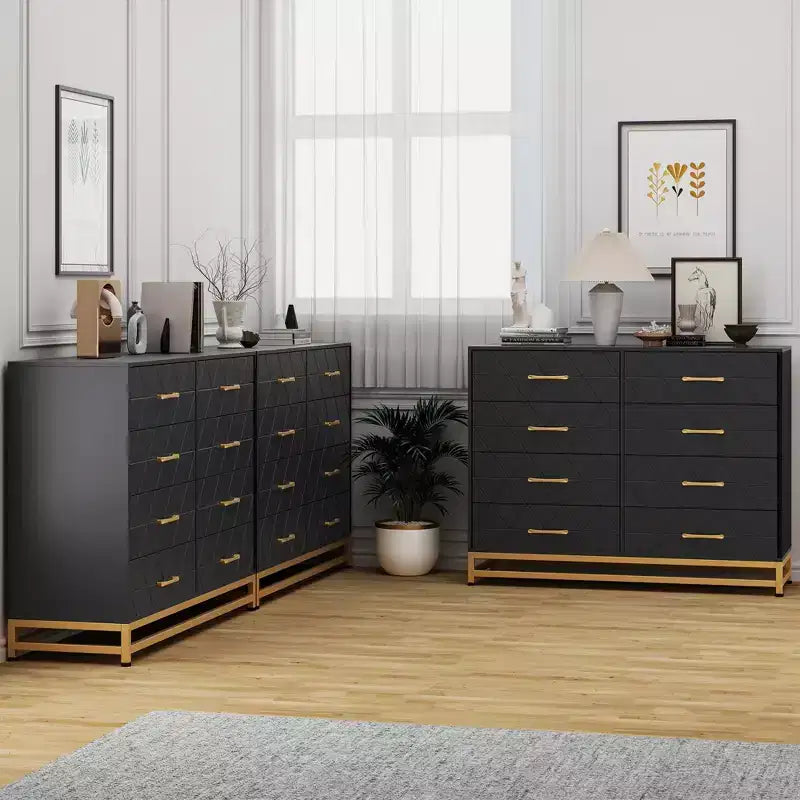 COZONY 36 Tall 8-Drawer Dresser Chest with Soft-Close Drawers, Modern Storage Organizer for Bedroom Closet Hallway