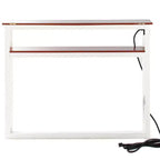 La table console longue et étroite Lakeside Collection à placer derrière un canapé, avec port USB et prise de courant -