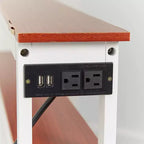 La table console longue et étroite Lakeside Collection à placer derrière un canapé, avec port USB et prise de courant -