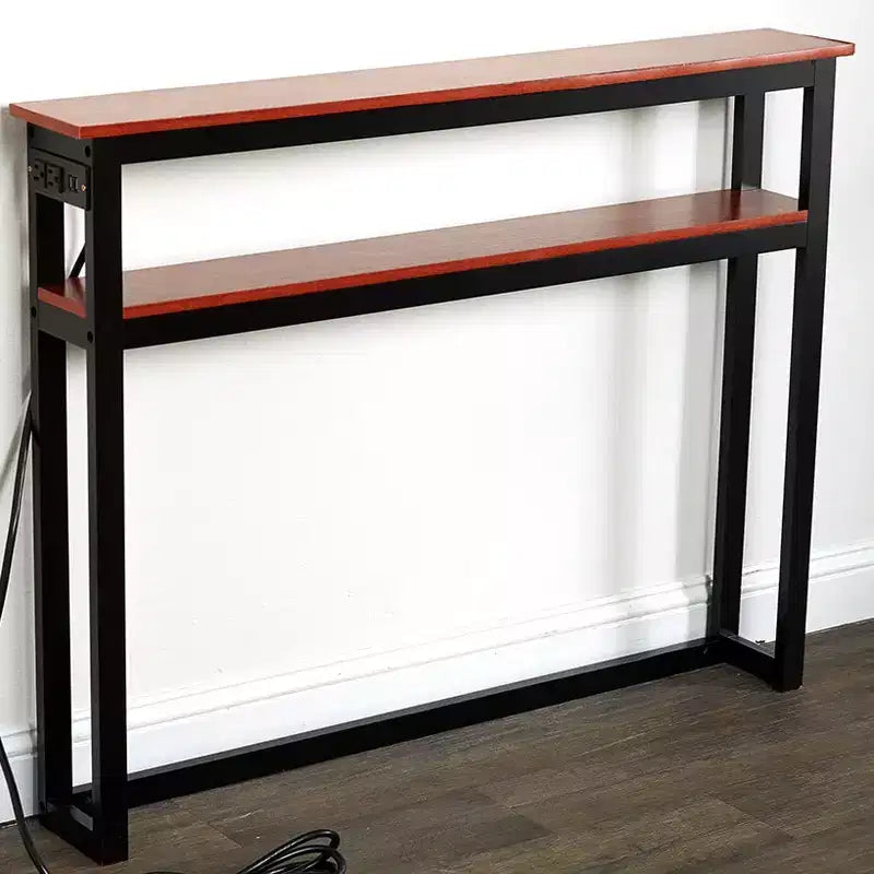 La table console longue et étroite Lakeside Collection à placer derrière un canapé, avec port USB et prise de courant -