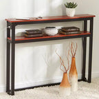 La table console longue et étroite Lakeside Collection à placer derrière un canapé, avec port USB et prise de courant -
