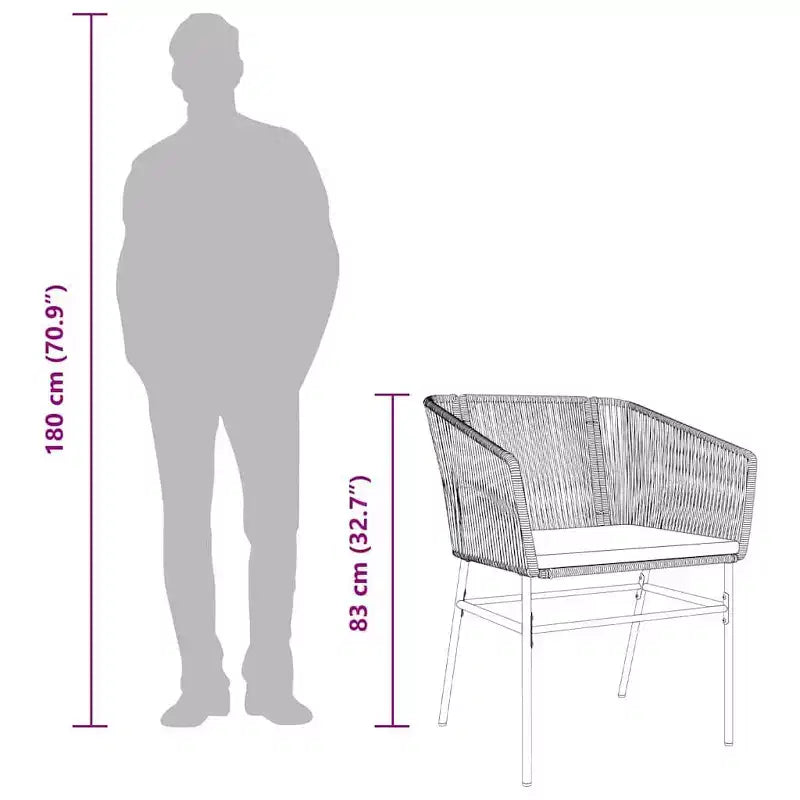 vidaXL Contemporary Patio Dining Set with Cushions, Poly Rattan, Glass