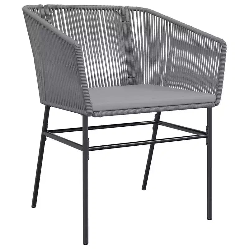 vidaXL Contemporary Patio Dining Set with Cushions, Poly Rattan, Glass