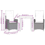 vidaXL Outdoor Dining Set in Poly Rattan