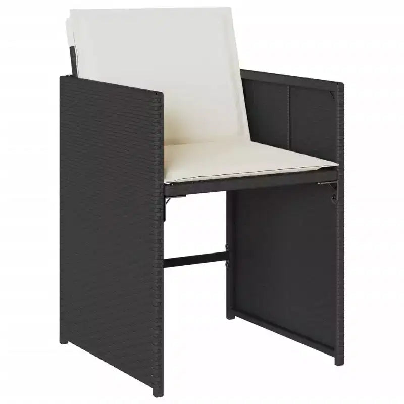 vidaXL Patio Dining Set Set of 10 PE rattan 11 Piece Foldable