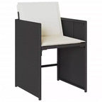 vidaXL Patio Dining Set Set of 10 PE rattan 11 Piece Foldable