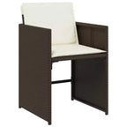 vidaXL Patio Dining Set Set of 10 PE rattan 11 Piece Foldable