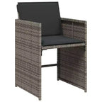 vidaXL Patio Dining Set Set of 10 PE rattan 11 Piece Foldable