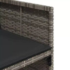 vidaXL Patio Dining Set Set of 10 PE rattan 11 Piece Foldable