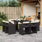 vidaXL Patio Dining Set Set of 14 PE rattan 14-seater Foldable