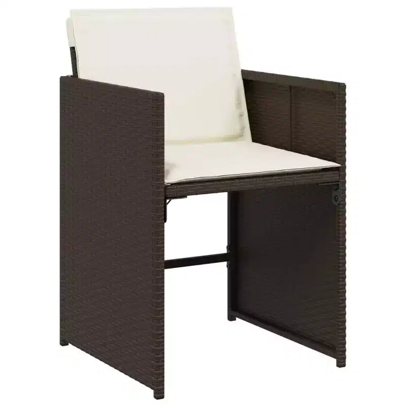 vidaXL Patio Dining Set Set of 14 PE rattan 14-seater Foldable
