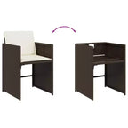 vidaXL Patio Dining Set Set of 14 PE rattan 14-seater Foldable