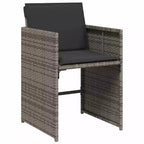 vidaXL Patio Dining Set Set of 14 PE rattan 14-seater Foldable