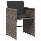 vidaXL Patio Dining Set Set of 14 PE rattan 14-seater Foldable