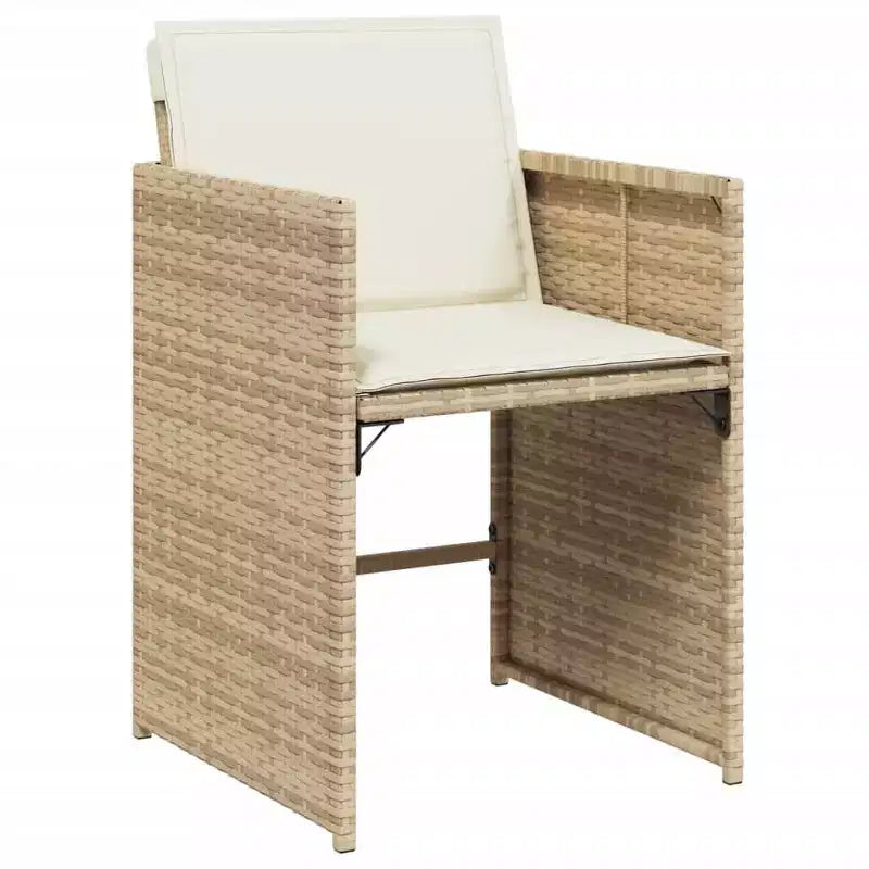 vidaXL Patio Dining Set Set of 14 PE rattan 14-seater Foldable