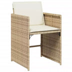 vidaXL Patio Dining Set Set of 14 PE rattan 14-seater Foldable