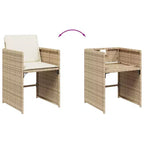 vidaXL Patio Dining Set Set of 14 PE rattan 14-seater Foldable