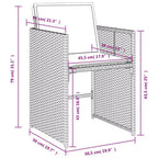 vidaXL Patio Dining Set Set of 14 PE rattan 14-seater Foldable