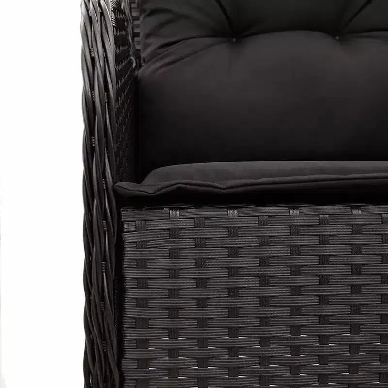vidaXL Outdoor Dining Set with Cushions Poly Rattan