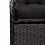vidaXL Outdoor Dining Set with Cushions Poly Rattan