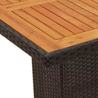 vidaXL Outdoor Dining Set with Cushions Poly Rattan