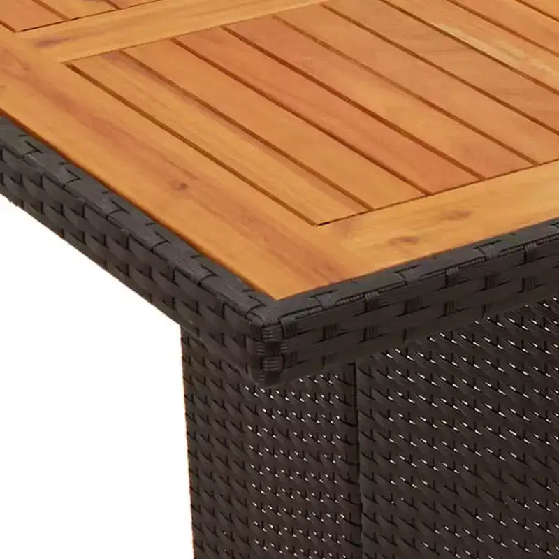 vidaXL Outdoor Dining Set with Cushions Poly Rattan