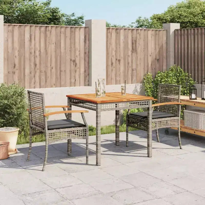 vidaXL Modern Garden Dining Set with Cushions