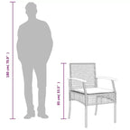 vidaXL Modern Garden Dining Set with Cushions