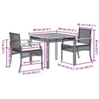 vidaXL Modern Garden Dining Set with Cushions