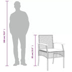 vidaXL Garden Dining Set with Cushions - Modern Design
