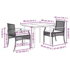 vidaXL Garden Dining Set with Cushions - Modern Design
