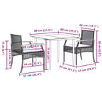 vidaXL Garden Dining Set with Cushions - Modern Design