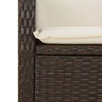 vidaXL Outdoor Dining Set with Cushions in Poly Rattan