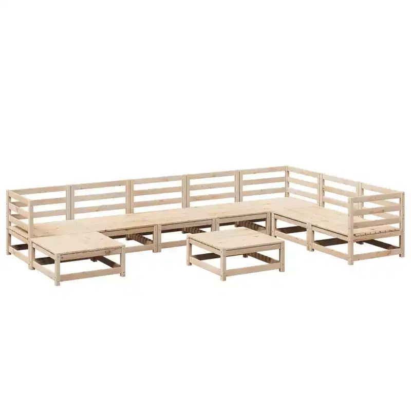vidaXL Patio Sofa Set Outdoor Seating Modular Sofa Solid Wood Pine