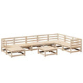 vidaXL Patio Sofa Set Outdoor Seating Modular Sofa Solid Wood Pine